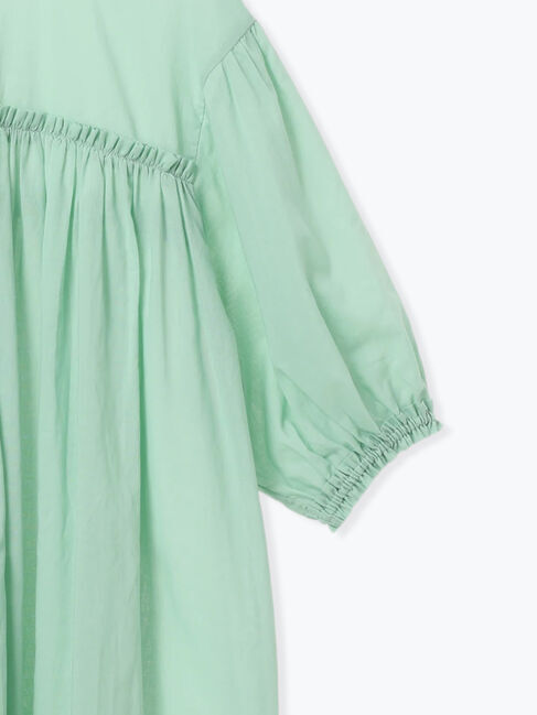 Samansa Mos2 blue「ボイルギャザーチュニック」|シャツ・ブラウス|