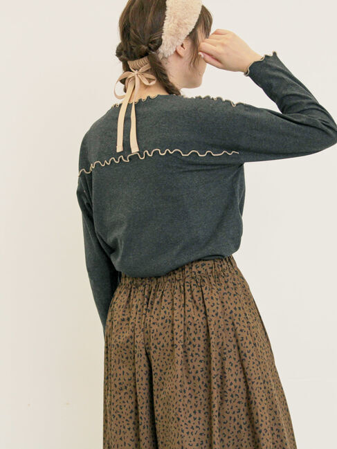 Samansa Mos2「[CYCLO]配色メロークルーネックカットソー」|Tシャツ・カットソー|