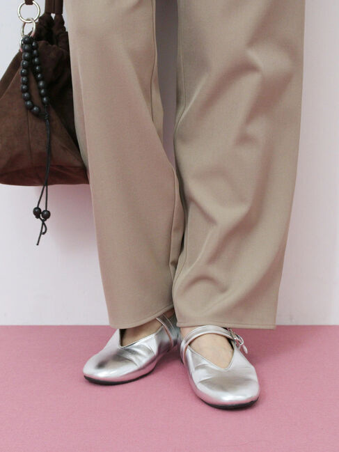 Samansa Mos2 blue「Vカットメリージェーン」|ビジネス・ドレスシューズ|