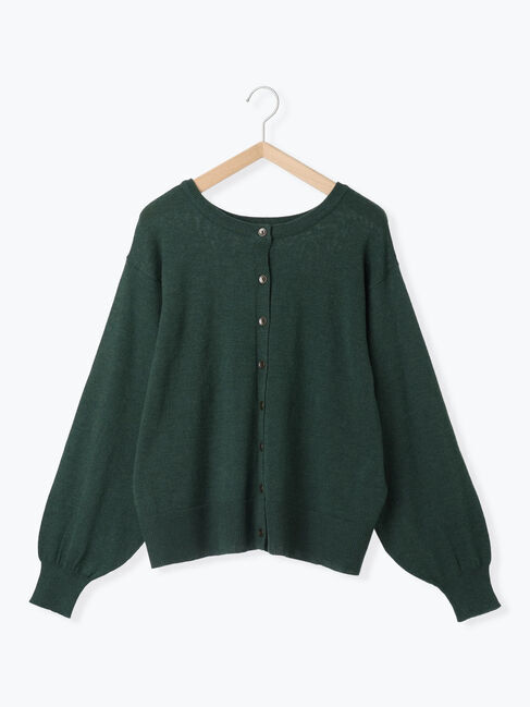 Samansa Mos2 blue「マルチスタイル前後2wayクルーネックカーディガン」|カーディガン|