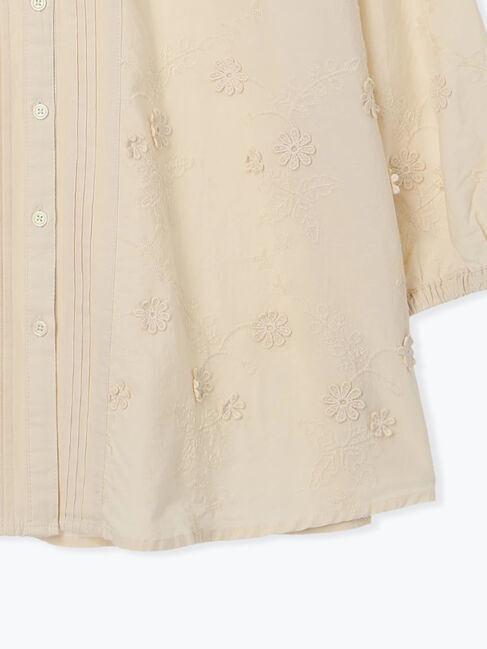 Samansa Mos2「3D刺繍クルーネックチュニック」|シャツ・ブラウス|