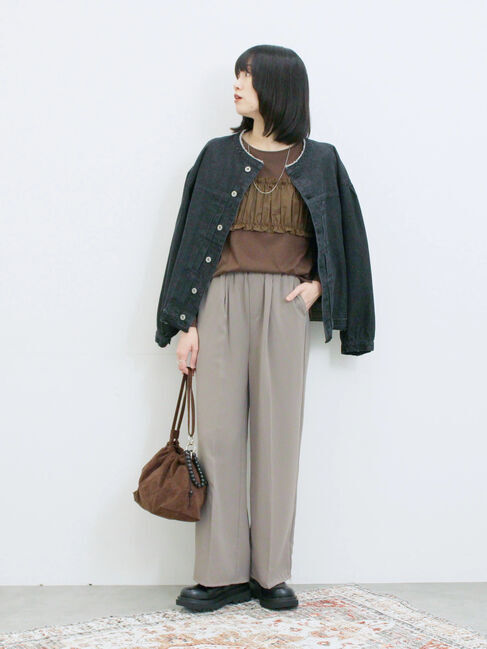 Samansa Mos2 blue「ビスチェドッキングカットソー」|Tシャツ・カットソー|