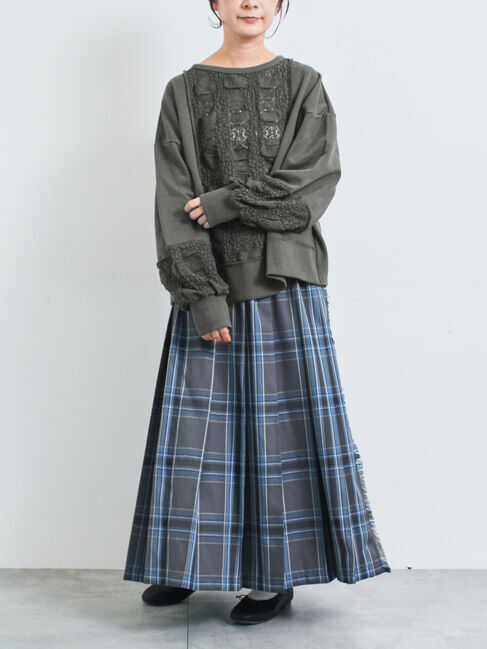 SM2「レース切替裏毛プルオーバー」|Tシャツ・カットソー|