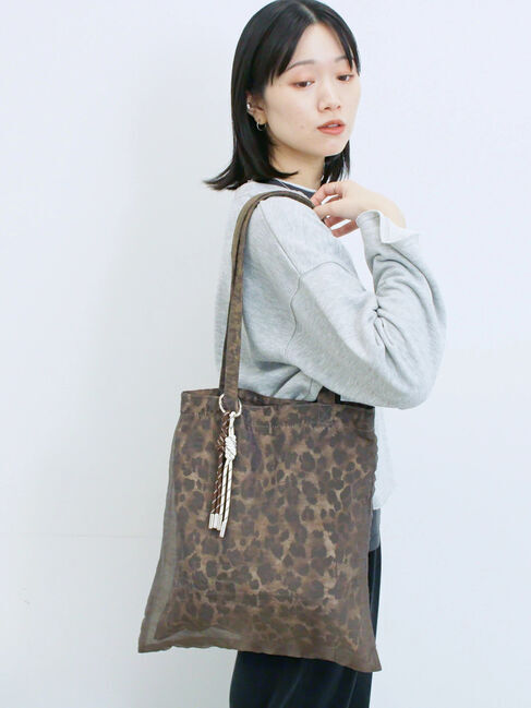 Samansa Mos2 blue「チュールレイヤードトート」|その他|