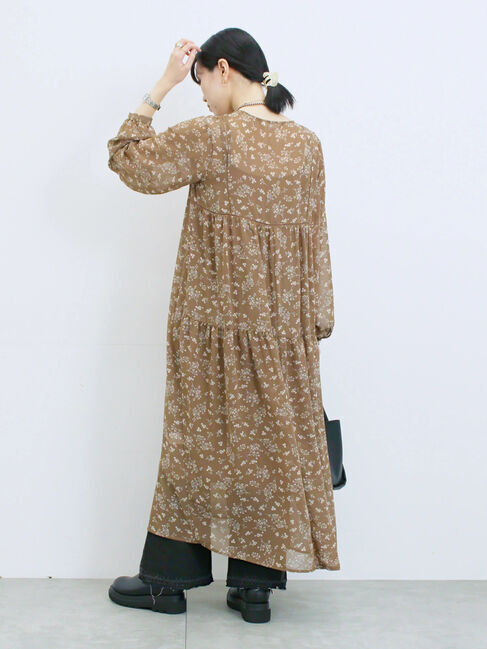 Samansa Mos2 blue「◎花柄ワンピース」|ワンピース|