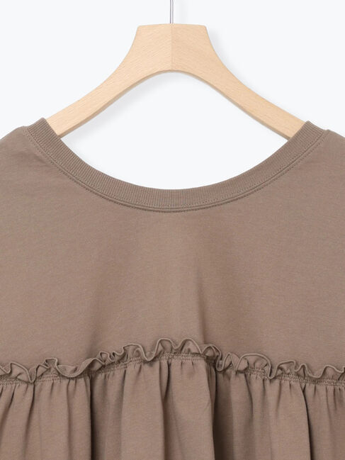 Samansa Mos2「ミニ裏毛切替ギャザープルオーバー」|Tシャツ・カットソー|