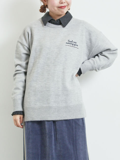 SM2「ロゴ刺繍ニットプルオーバー」|ニット・セーター|