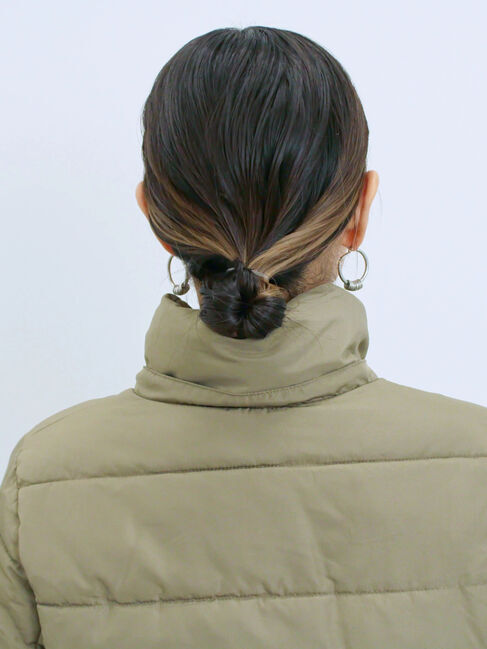 Samansa Mos2 blue「スタイルアップパデットコート」|その他|