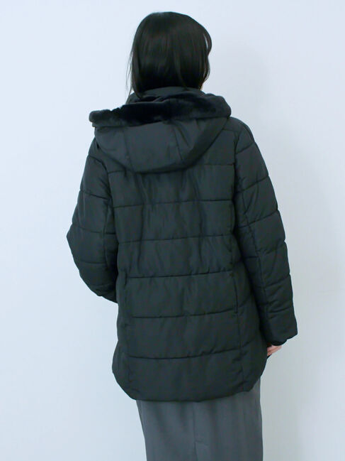 Samansa Mos2 blue「スタイルアップパデットコート」|その他|