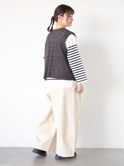 Samansa Mos2「パネルボーダーバスクシャツ」|Tシャツ・カットソー|