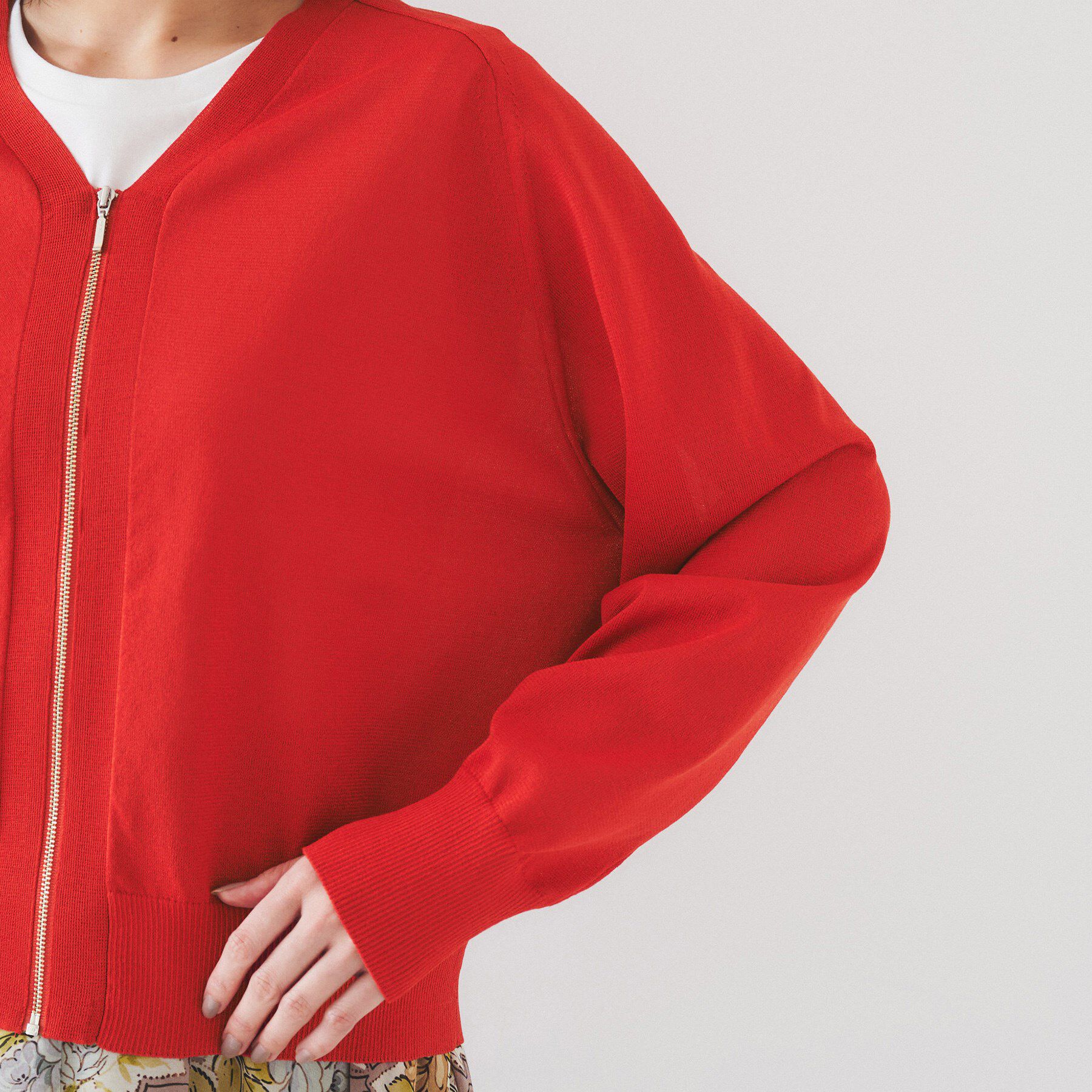 UNTITLED「【体型カバー/日除け】シアーニットカーディガン」|カーディガン|