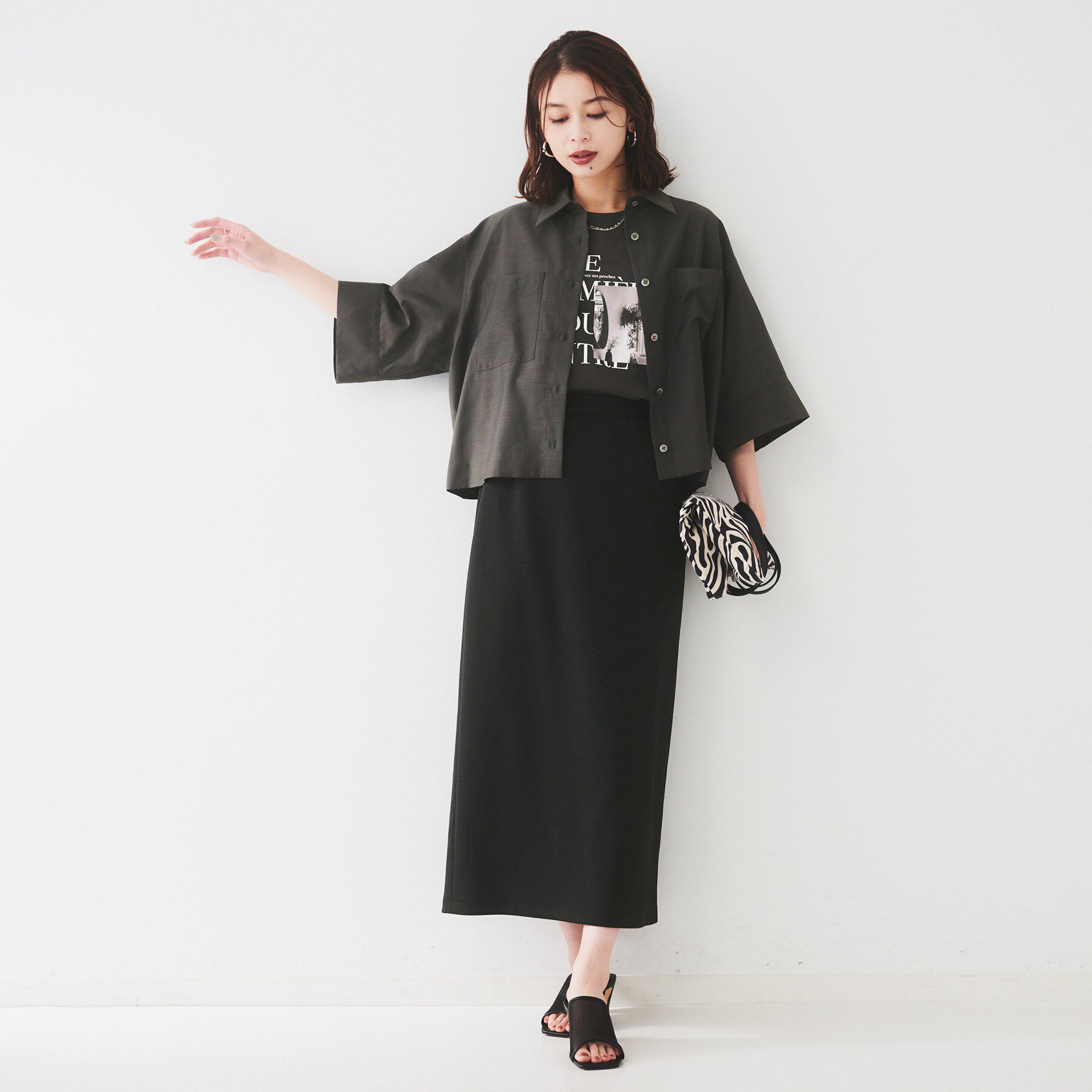 UNTITLED「【前開き/洗える】ショート丈シアーシャツ」|シャツ・ブラウス|