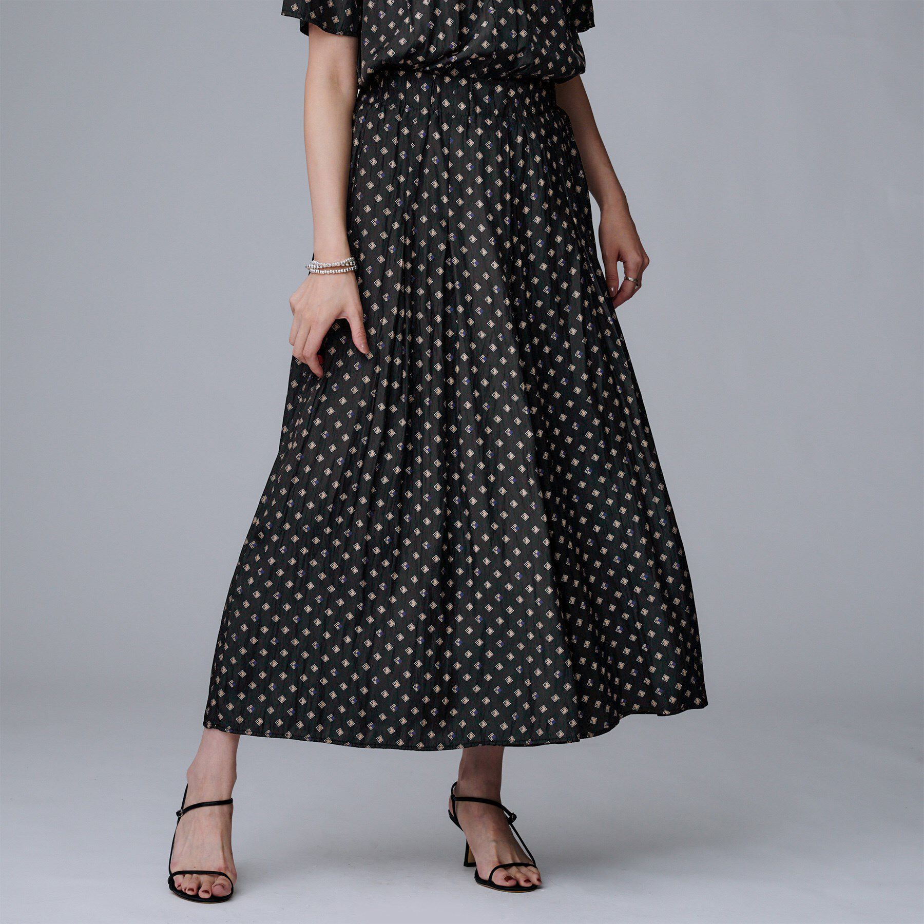 UNTITLED「【セットアップ可/ウエストゴム/リラクシー】スクエアジオメ柄スカーチョ」|その他|