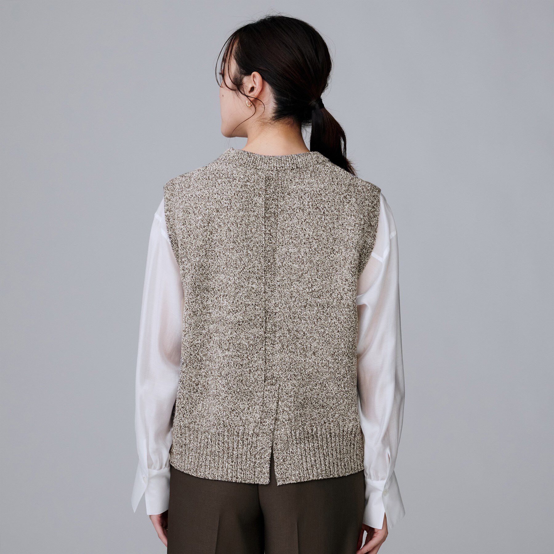 UNTITLED「【重ね着レイヤードに】杢調ニットベスト」|ベスト・ジレ|