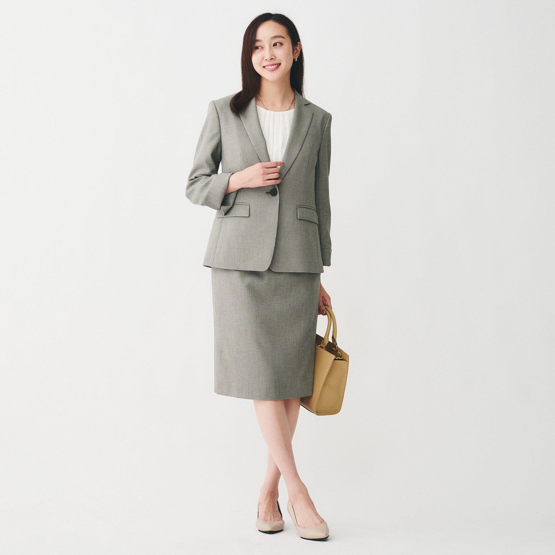 UNTITLED「【透けにくい/ウエストイン見え】パウダリーブラウス」|シャツ・ブラウス|