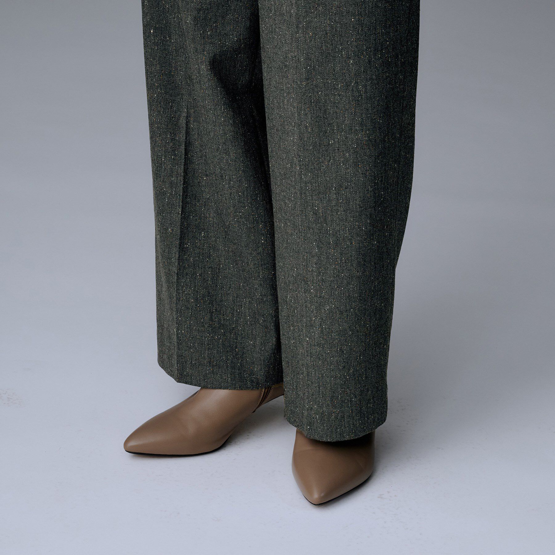 UNTITLED「【ワイド/後ろゴム/シーズンレス】シルクネップツイードパンツ」|その他|