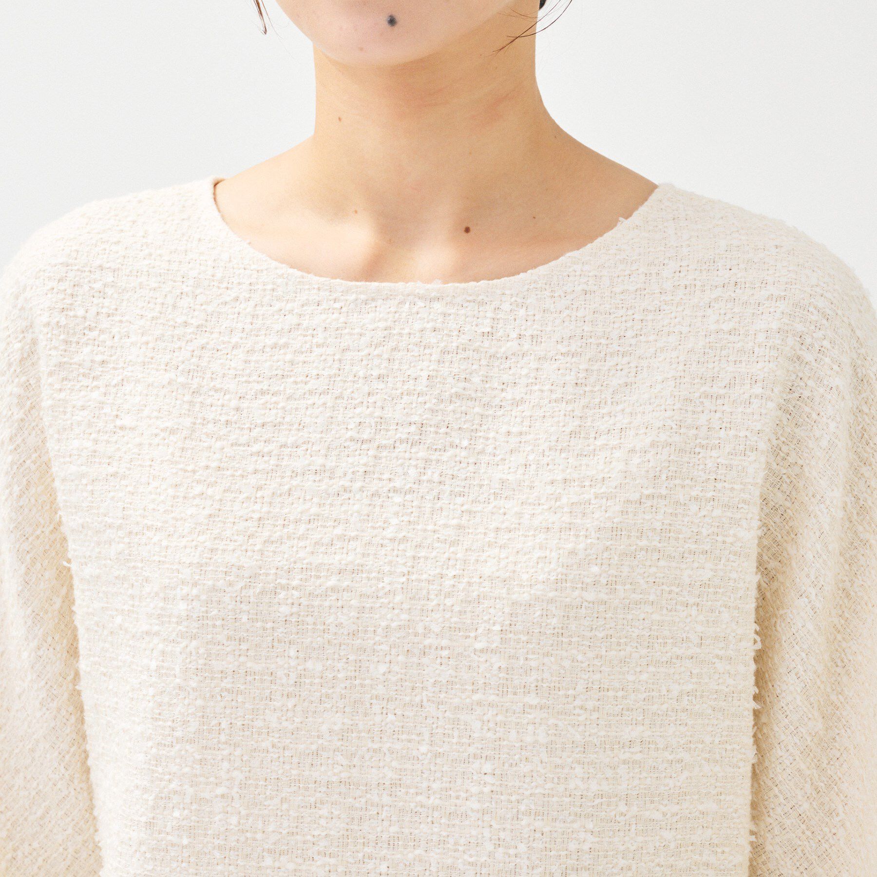 UNTITLED「【きれいめ／体型カバー】ツイードドルマントップス」|シャツ・ブラウス|