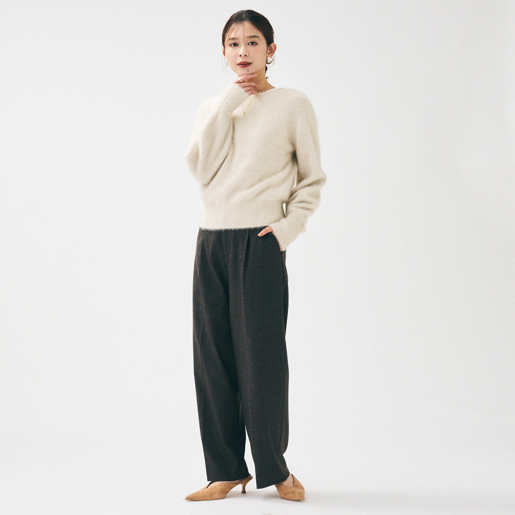 UNTITLED「【ふわふわニット/前後2WAY】フォックスカシミヤカーディガン」|カーディガン|