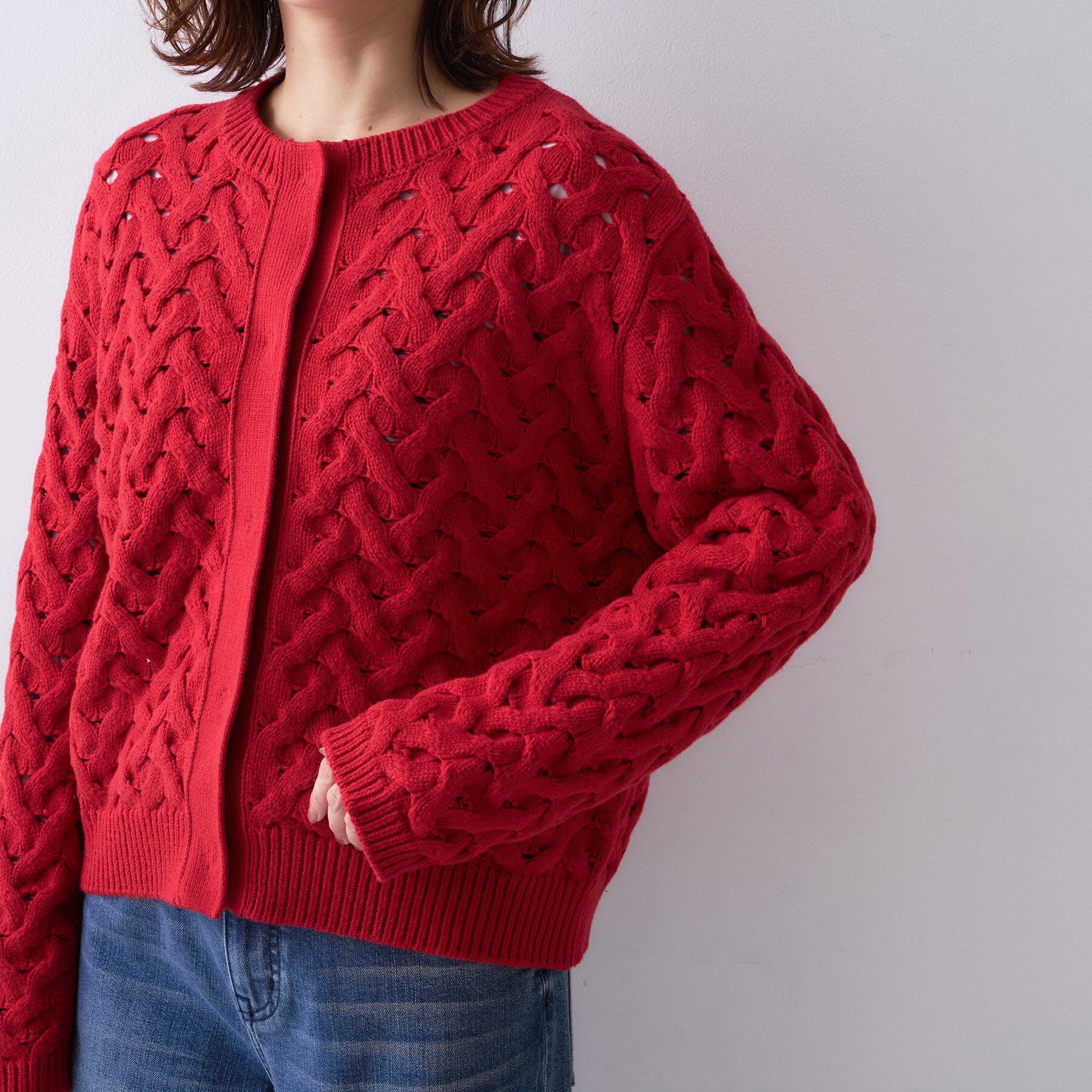 UNTITLED「【Liyoca】3G変形ケーブルカーディガン」|カーディガン|