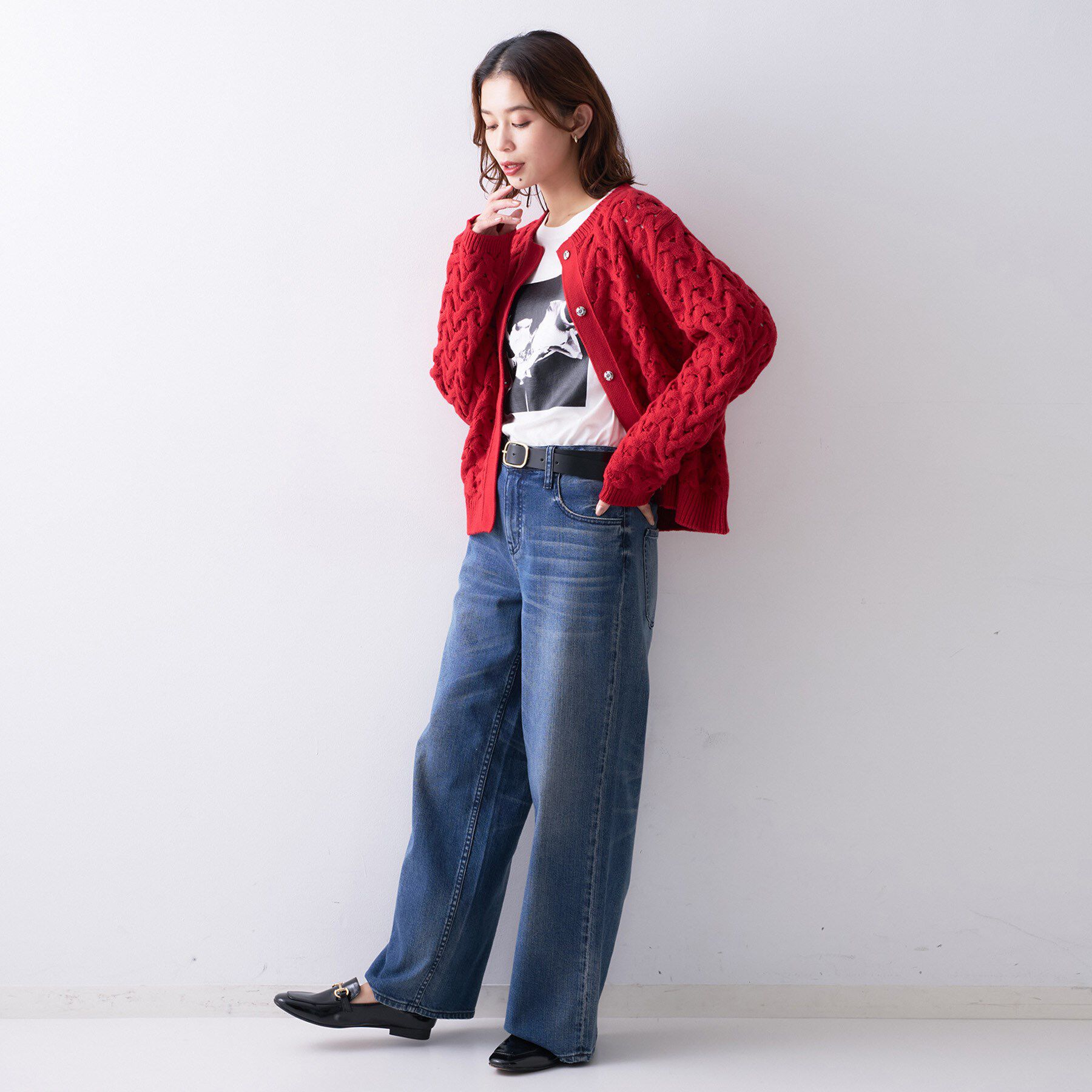 UNTITLED「【Liyoca】3G変形ケーブルカーディガン」|カーディガン|