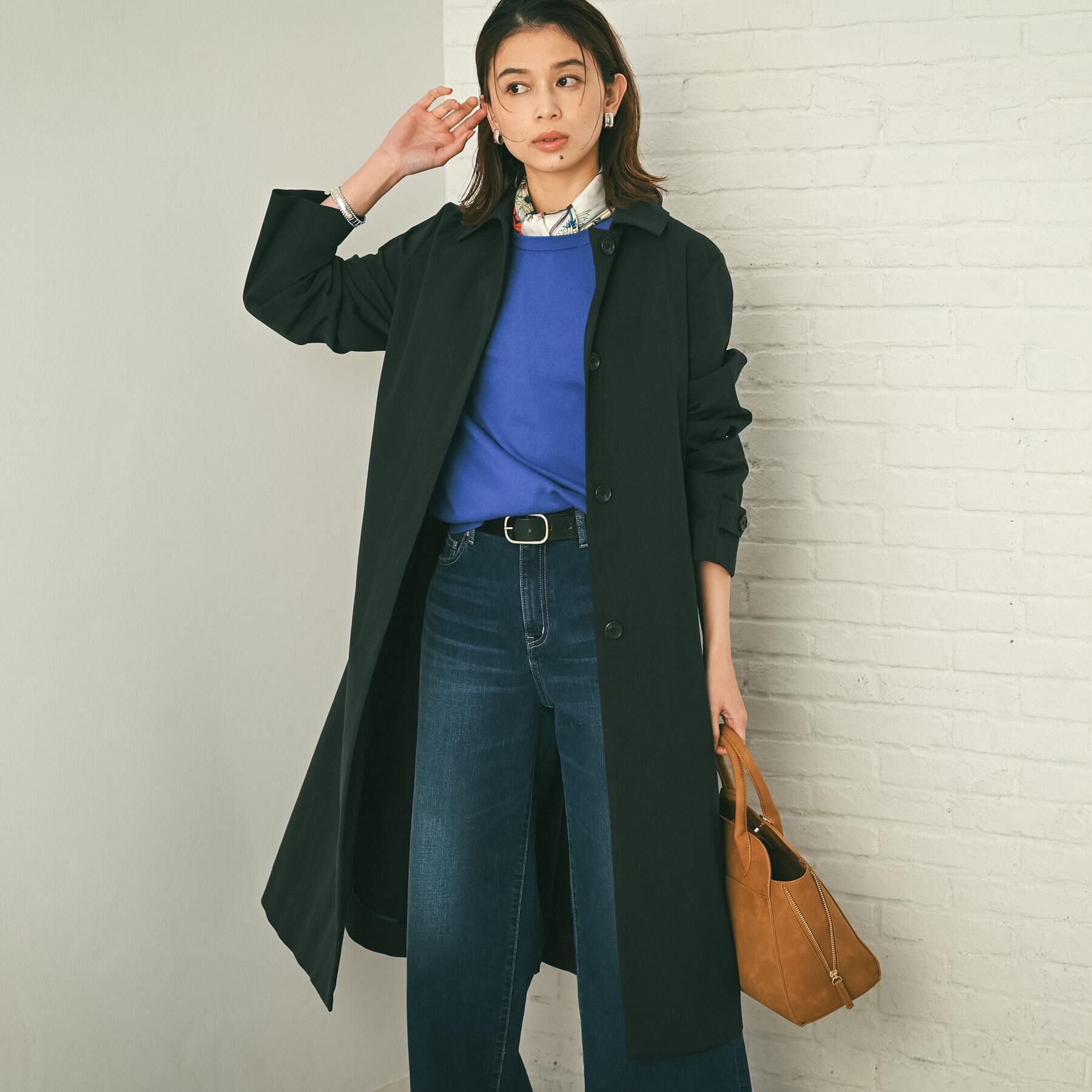 UNTITLED「【はっ水/洗える】タスランステンカラーコート」|ステンカラーコート|ネイビー(094)