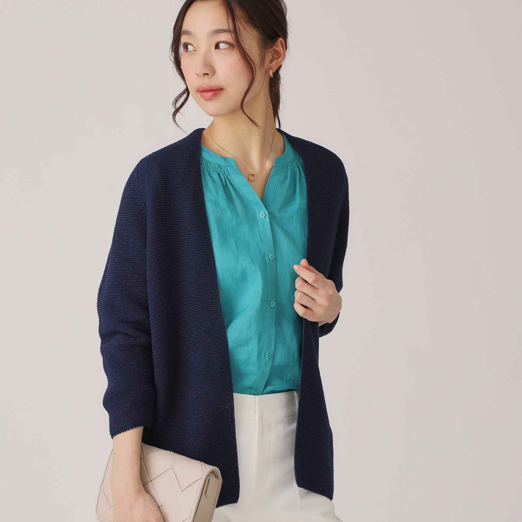 COUP DE CHANCE「【洗える／日本製／ヒップ丈】着流しカーディガン」|カーディガン|