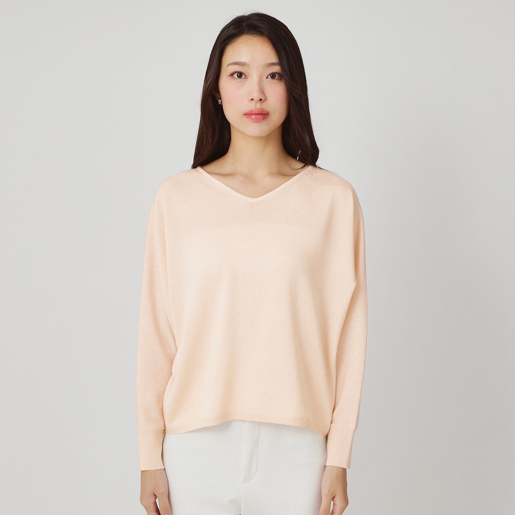 COUP DE CHANCE「【手洗い可】スパンコール入りニットトップス」|ニット・セーター|