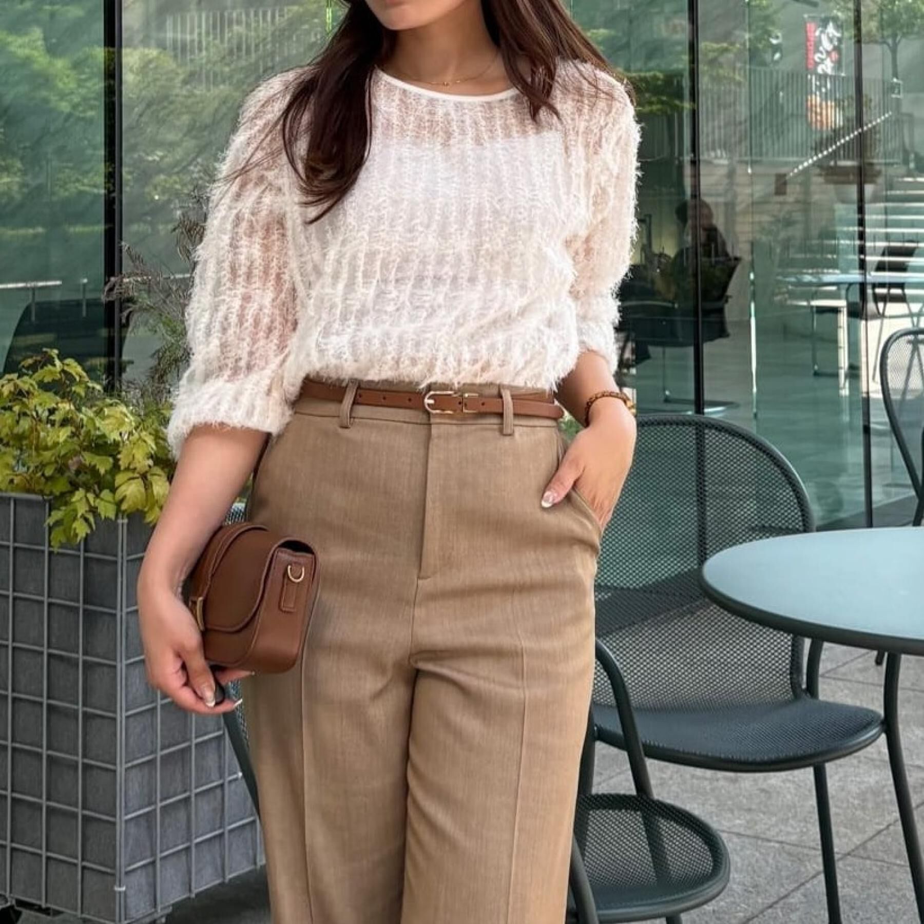 COUP DE CHANCE「【手洗い可／日本製】フェザーチュールのブラウス」|シャツ・ブラウス|