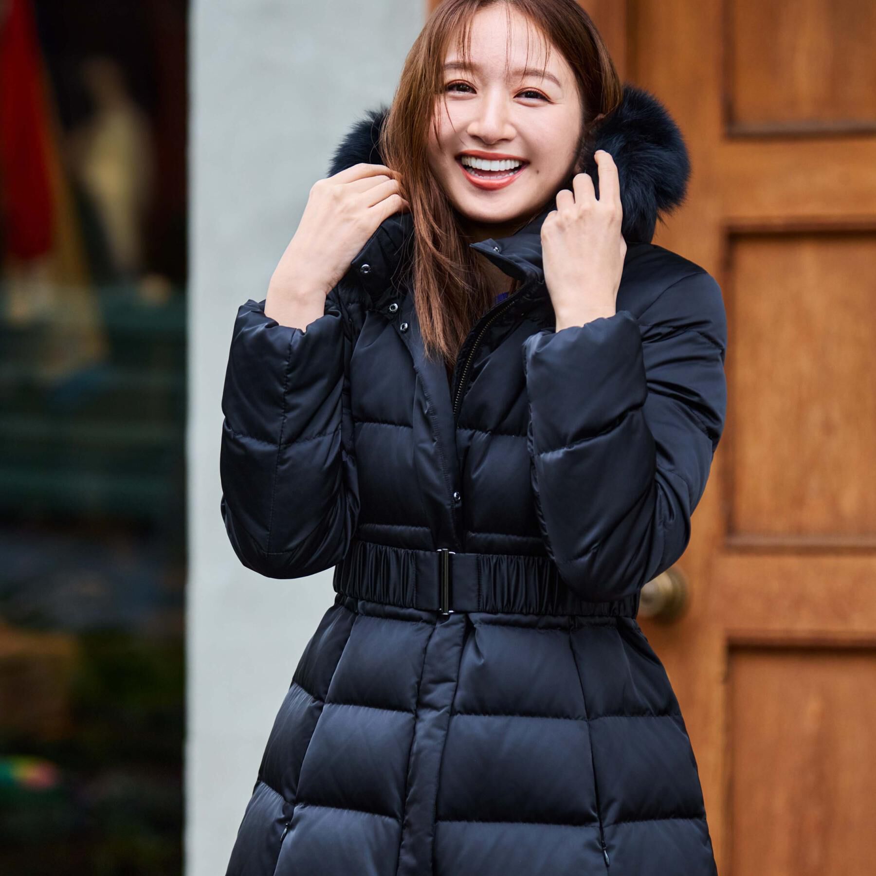 COUP DE CHANCE「【ミディ丈】ベルト付ダウンコート」|ダウン|