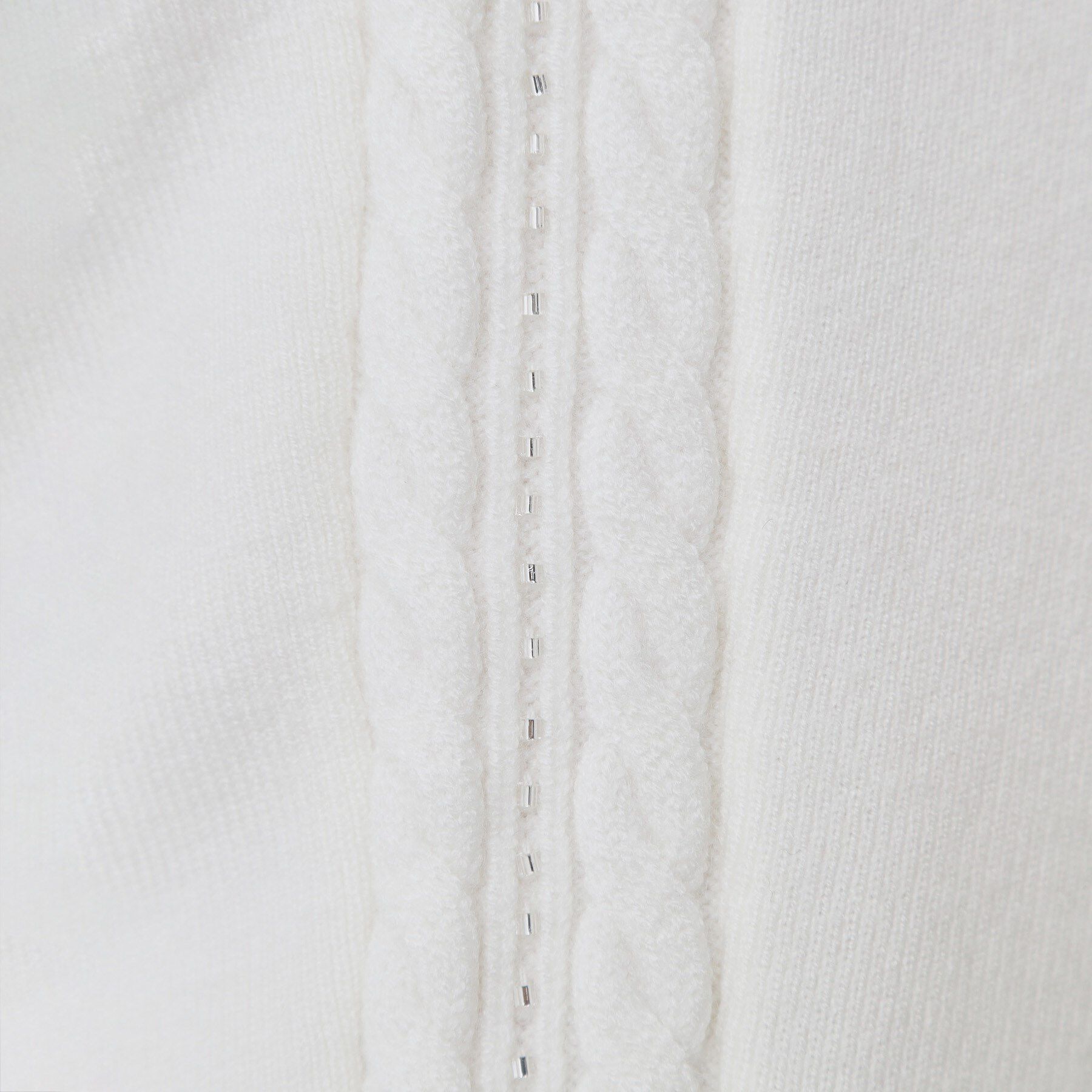 COUP DE CHANCE「【手洗い可】ケーブルビーズ袖デザインニット」|ニット・セーター|