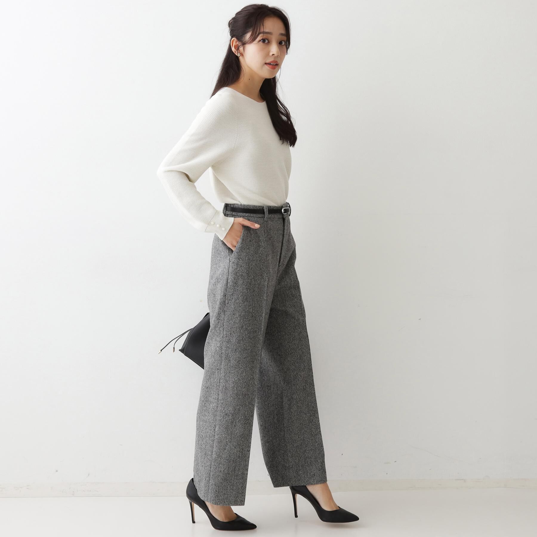 COUP DE CHANCE「【日本製】ラメ入りツイードパンツ」|その他|