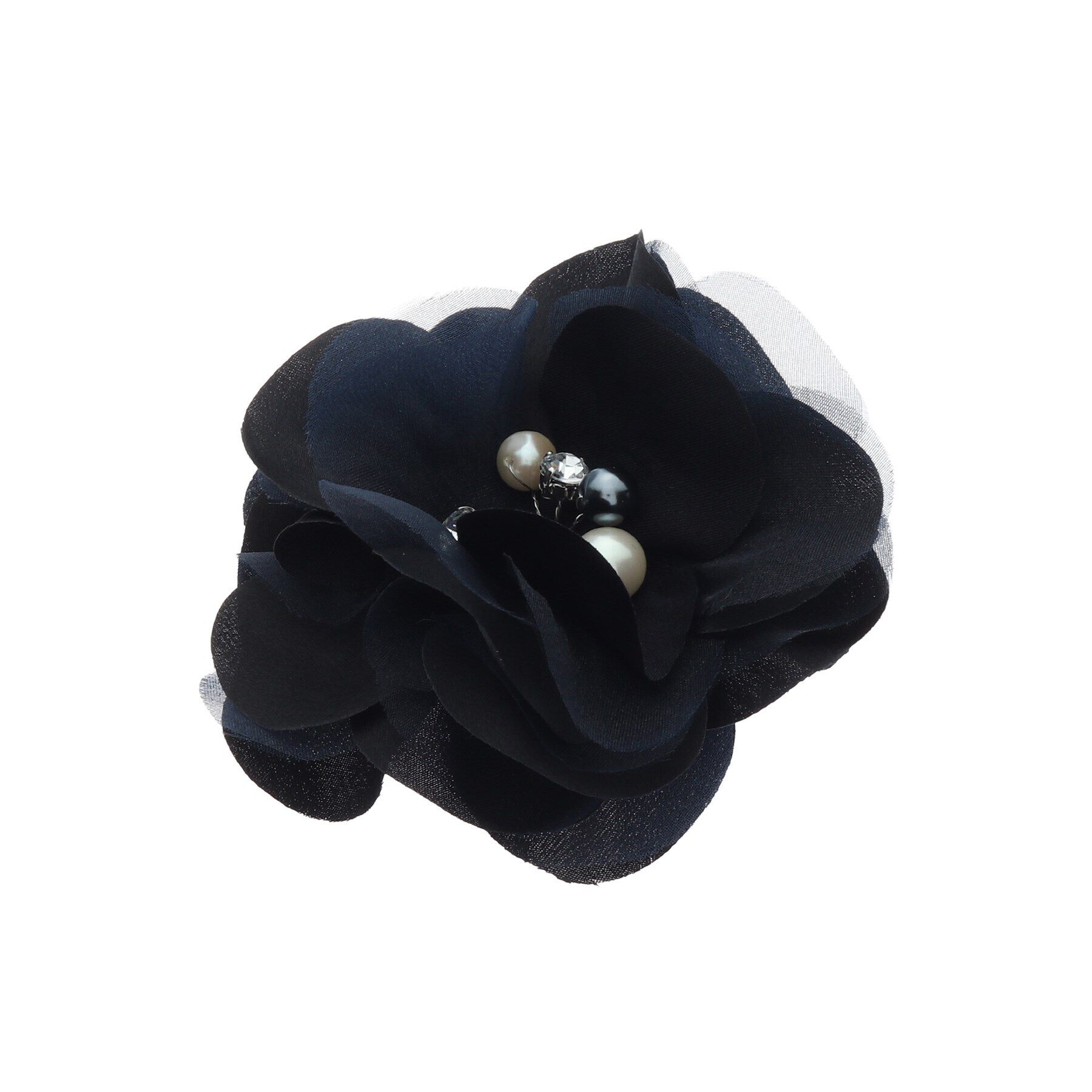 Reflect「【夏SALE／フォーマル】シアーフラワーコサージュ」|ブローチ・コサージュ|ネイビー(094)