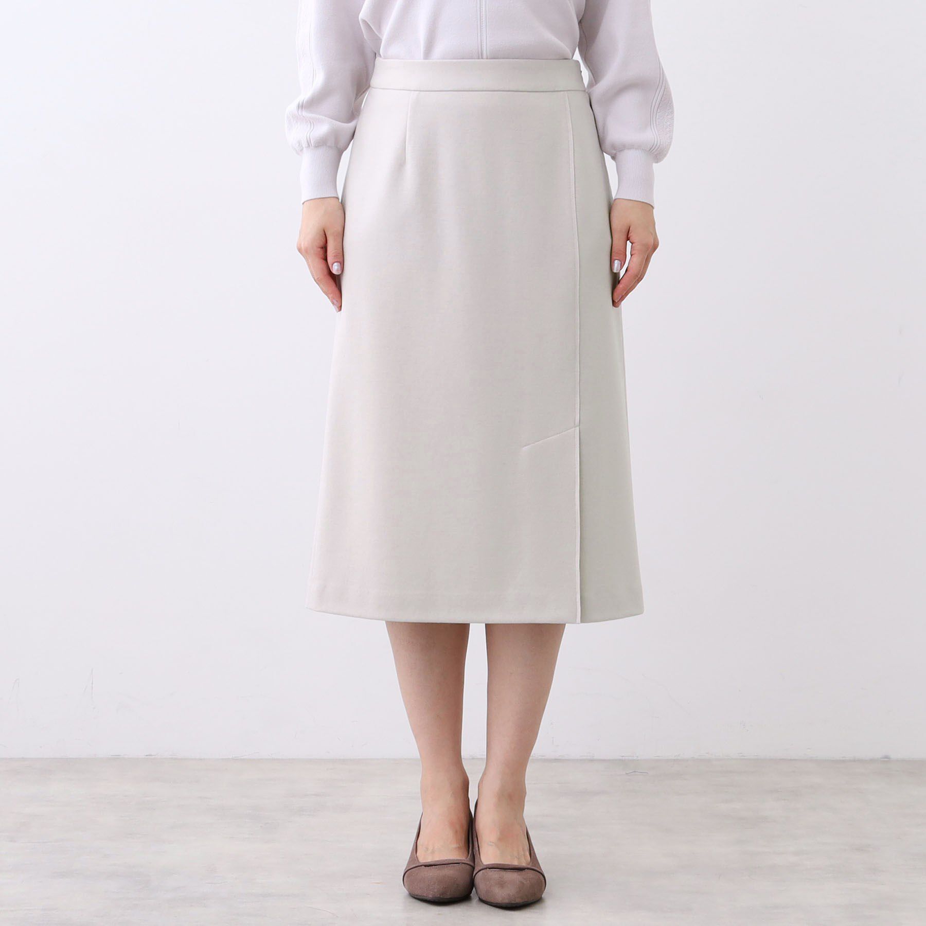 Reflect「【セットアップ可／すっきりシルエット／通勤におすすめ◎】キレイめジャージタイトスカート」|スカート|