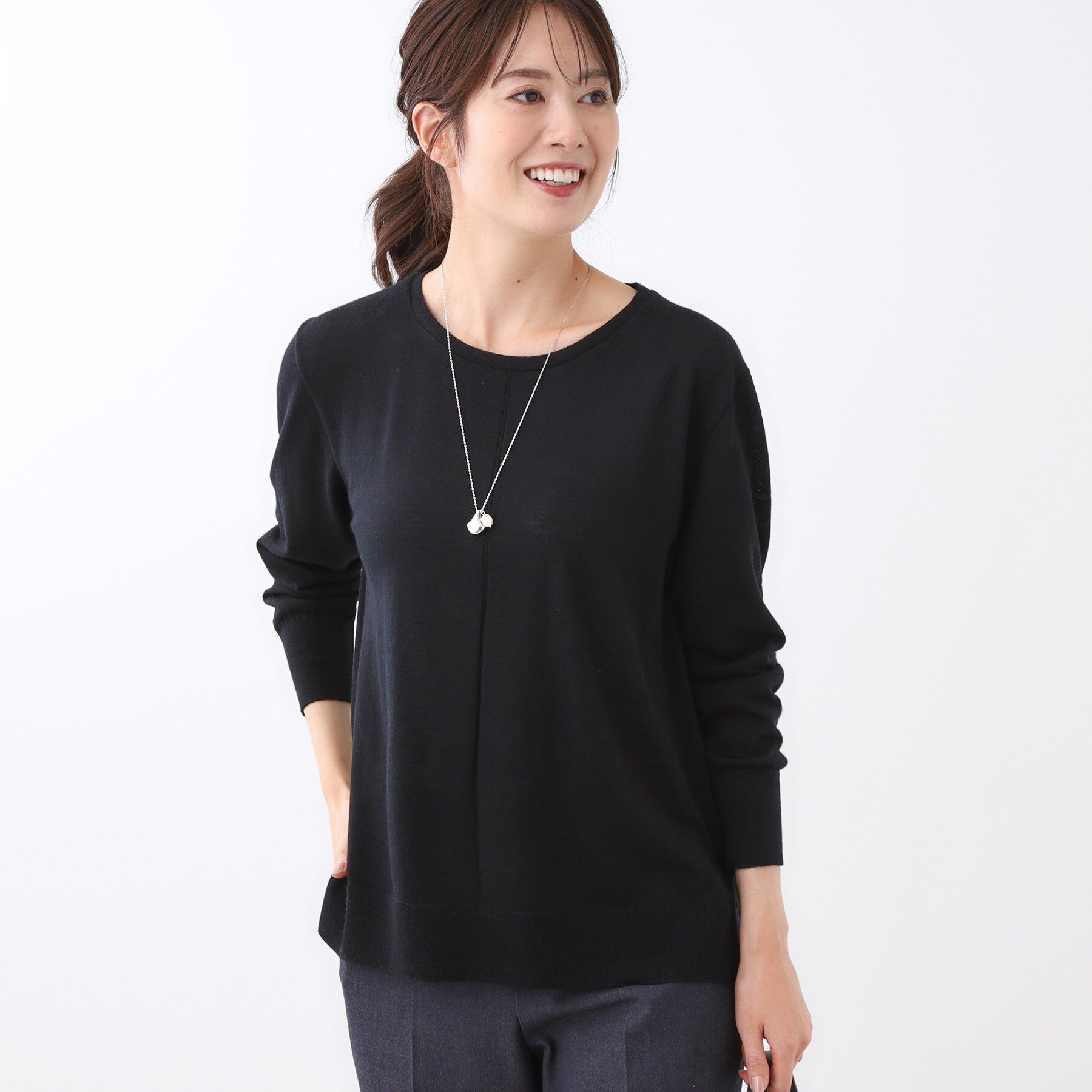 Reflect「【ちくちくしない／アンサンブル可／通勤におすすめ◎】オフボディニット」|ニット・セーター|