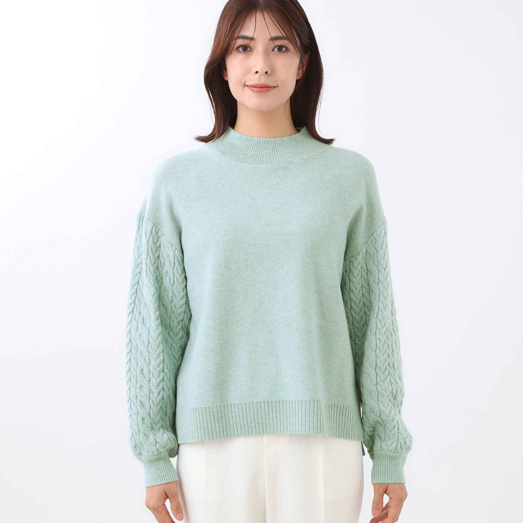 Reflect「【一枚で着映え◎／ゆったりシルエット】ラメ&times;スパンコールウール混ニット」|ニット・セーター|