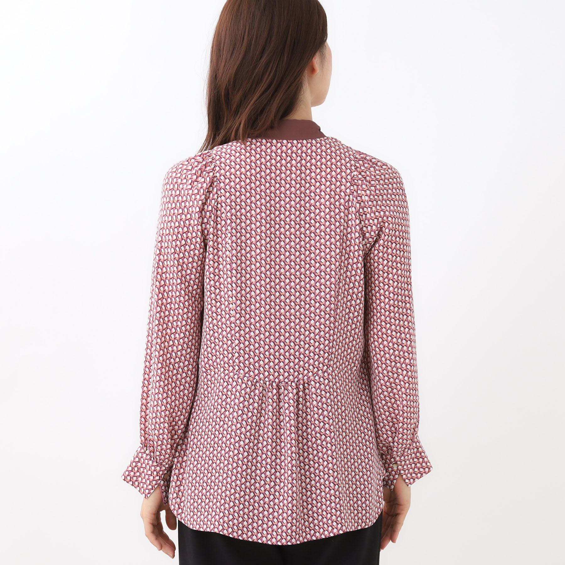 Reflect「【レイヤードに◎】ボウタイプリントブラウス」|シャツ・ブラウス|