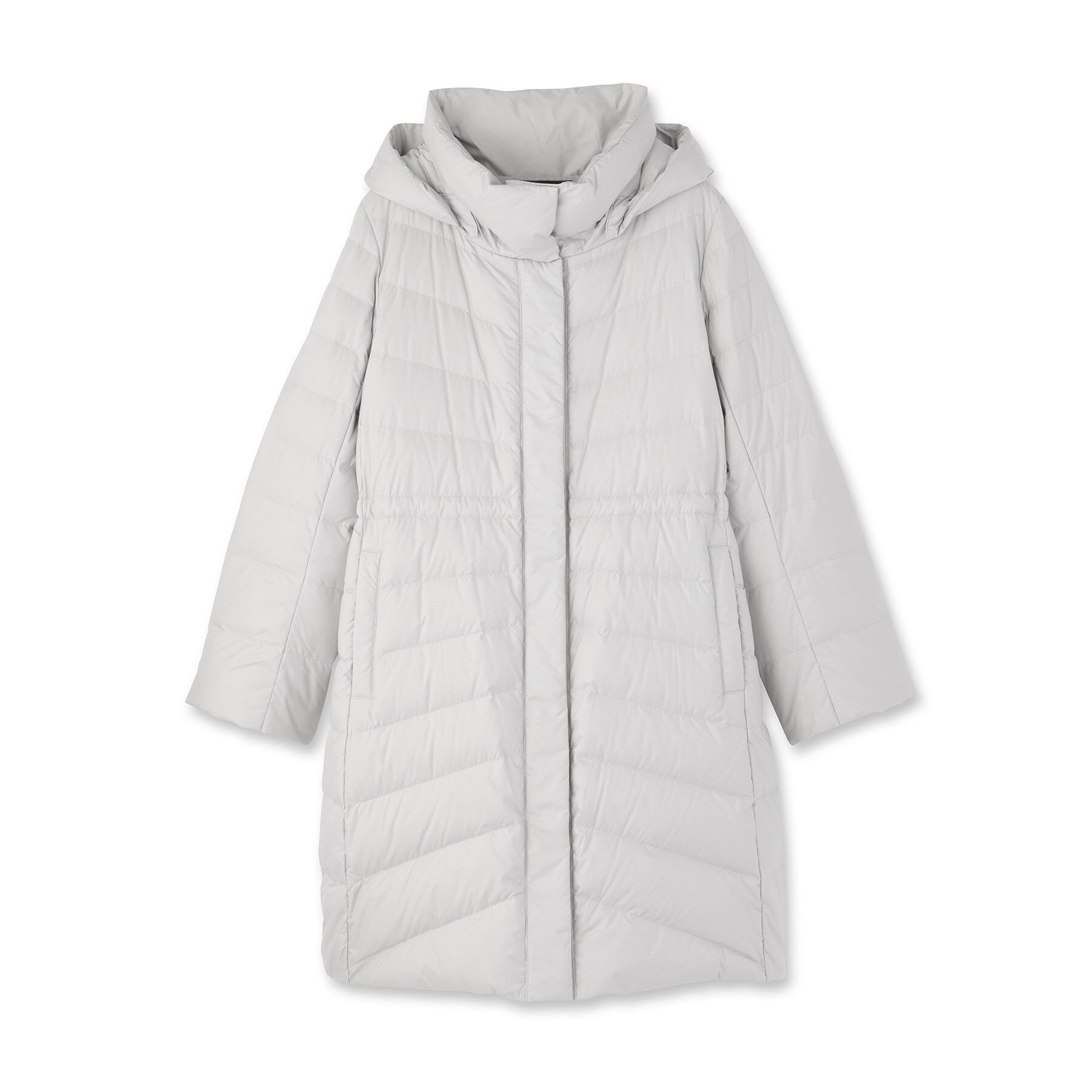 Reflect「【定番人気／ウエスト調整可】フーデッドロングダウンコート」|ダウン|