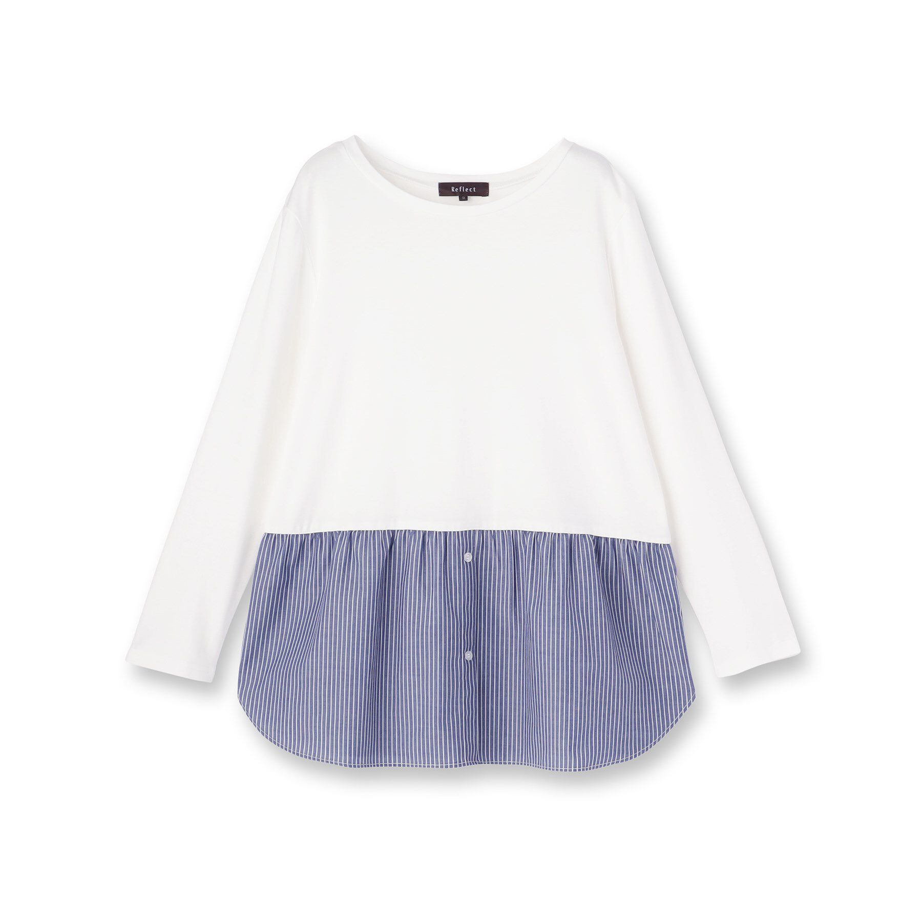 Reflect「【重ね着でも一枚着でも◎】ドッキングジャージトップス」|Tシャツ・カットソー|