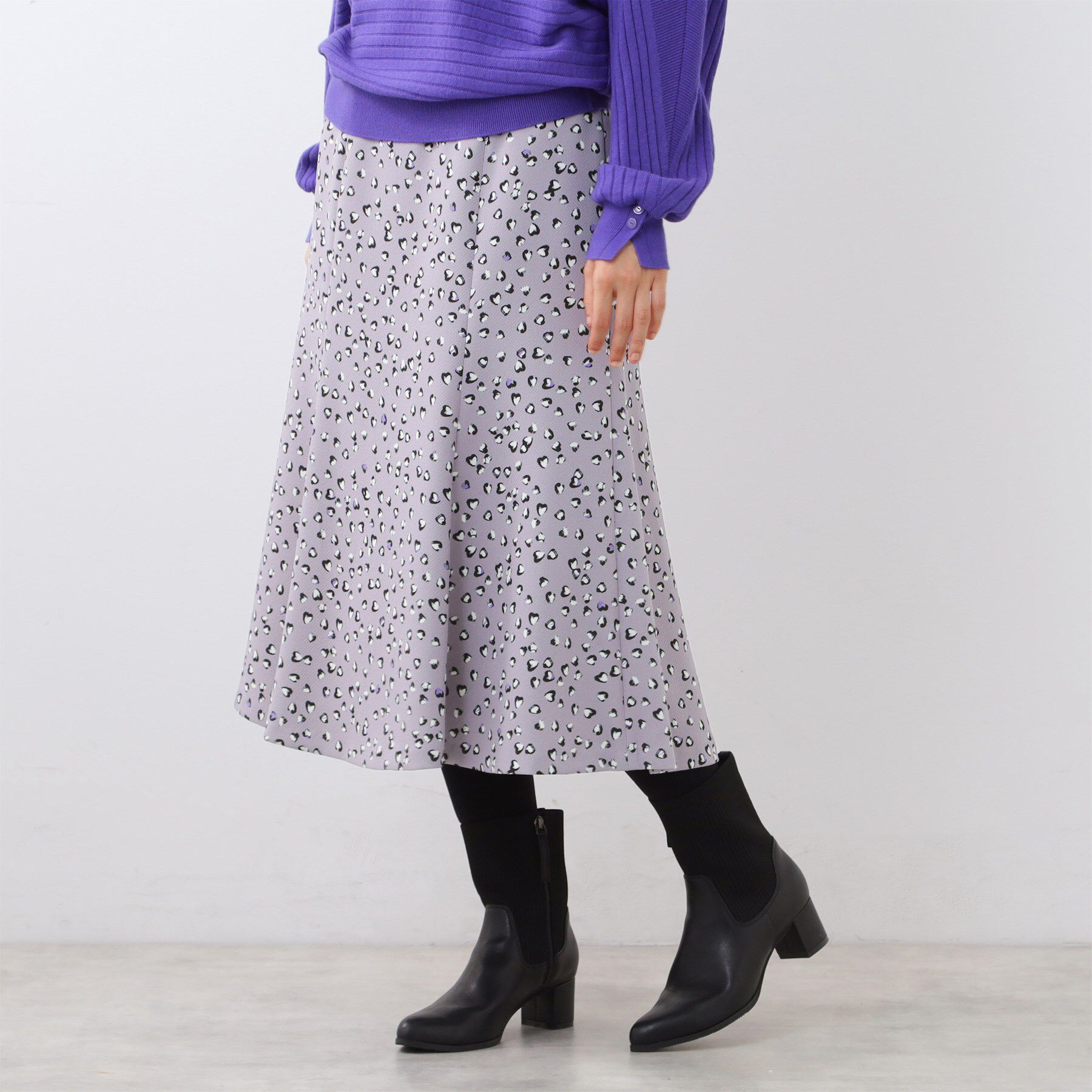 Reflect「ソフトフレアプリントスカート」|スカート|