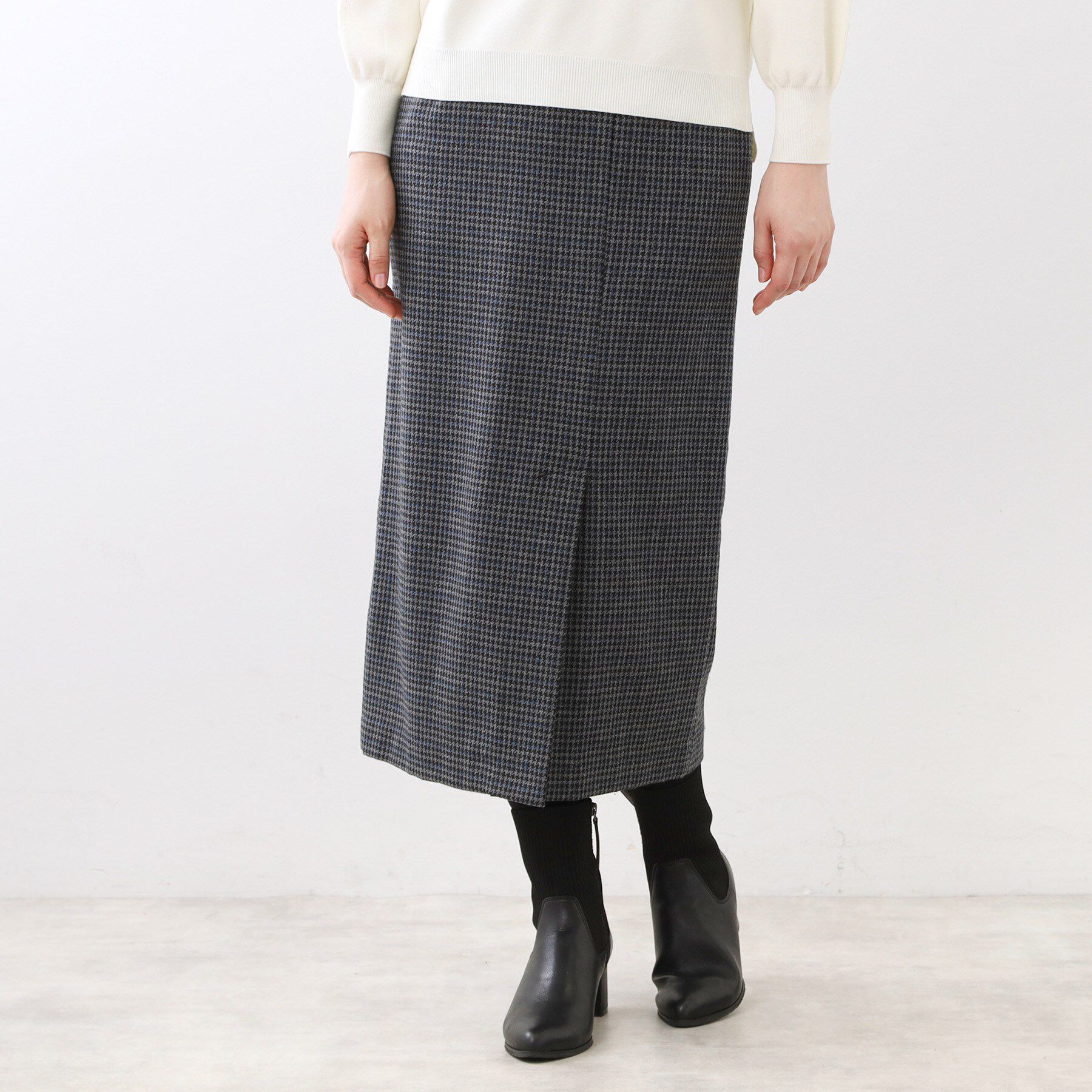 Reflect「【秋映え◎】千鳥格子風タイトスカート」|スカート|チャコールグレー(5