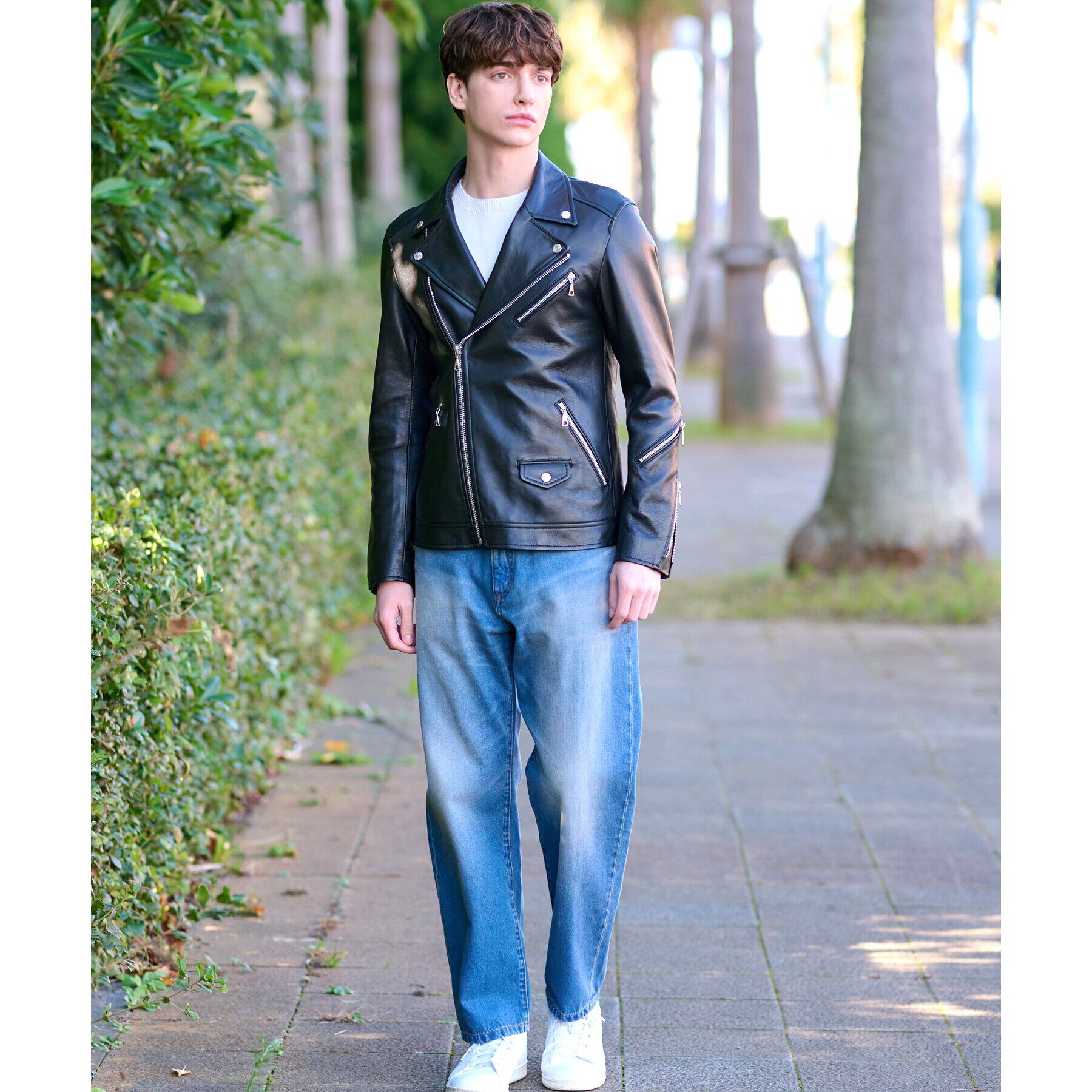 DRESSTERIOR「【本革】レザーライダースジャケット」|ライダースジャケット|