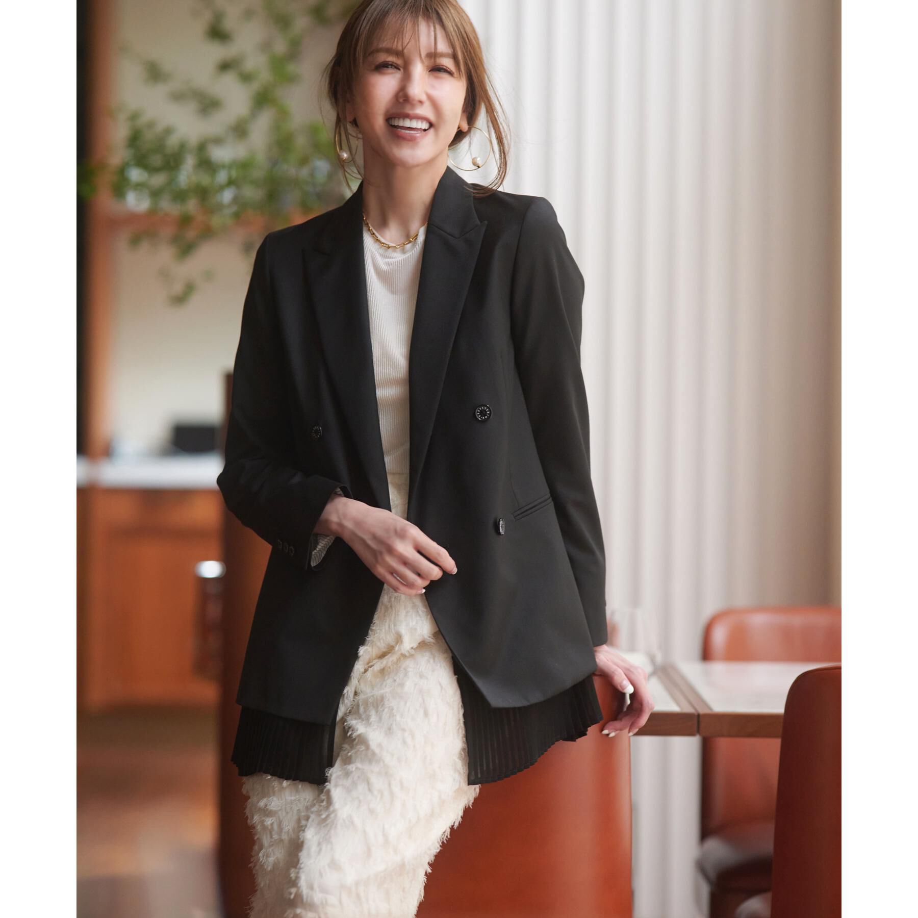 DRESSTERIOR「【セットアップ可/美人百花/美香さん着用】カットジャカードイージーパンツ」|その他|