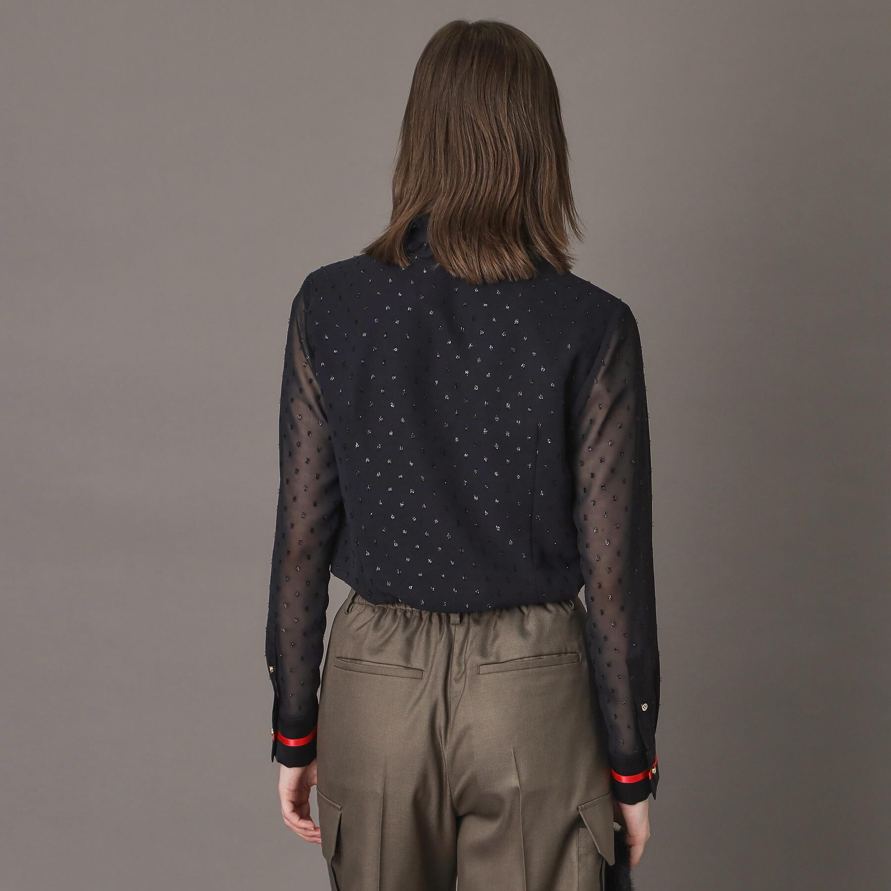 DRESSTERIOR「【洗える/シアー素材/otonaMUSE 11月号掲載】フィルムドットブラウス」|シャツ・ブラウス|