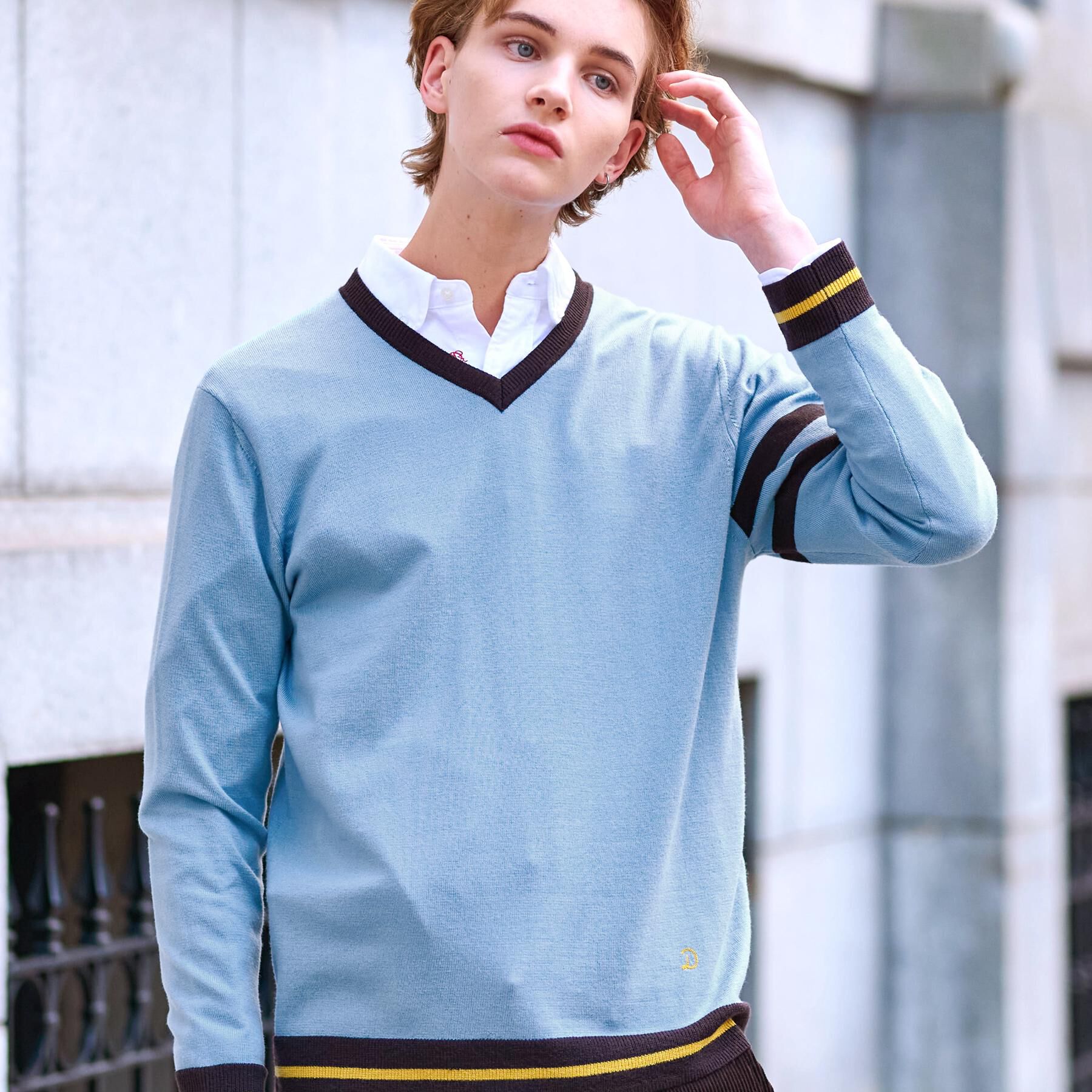 DRESSTERIOR「ウォッシャブルファインメリノ Vネックニット」|ニット・セーター|