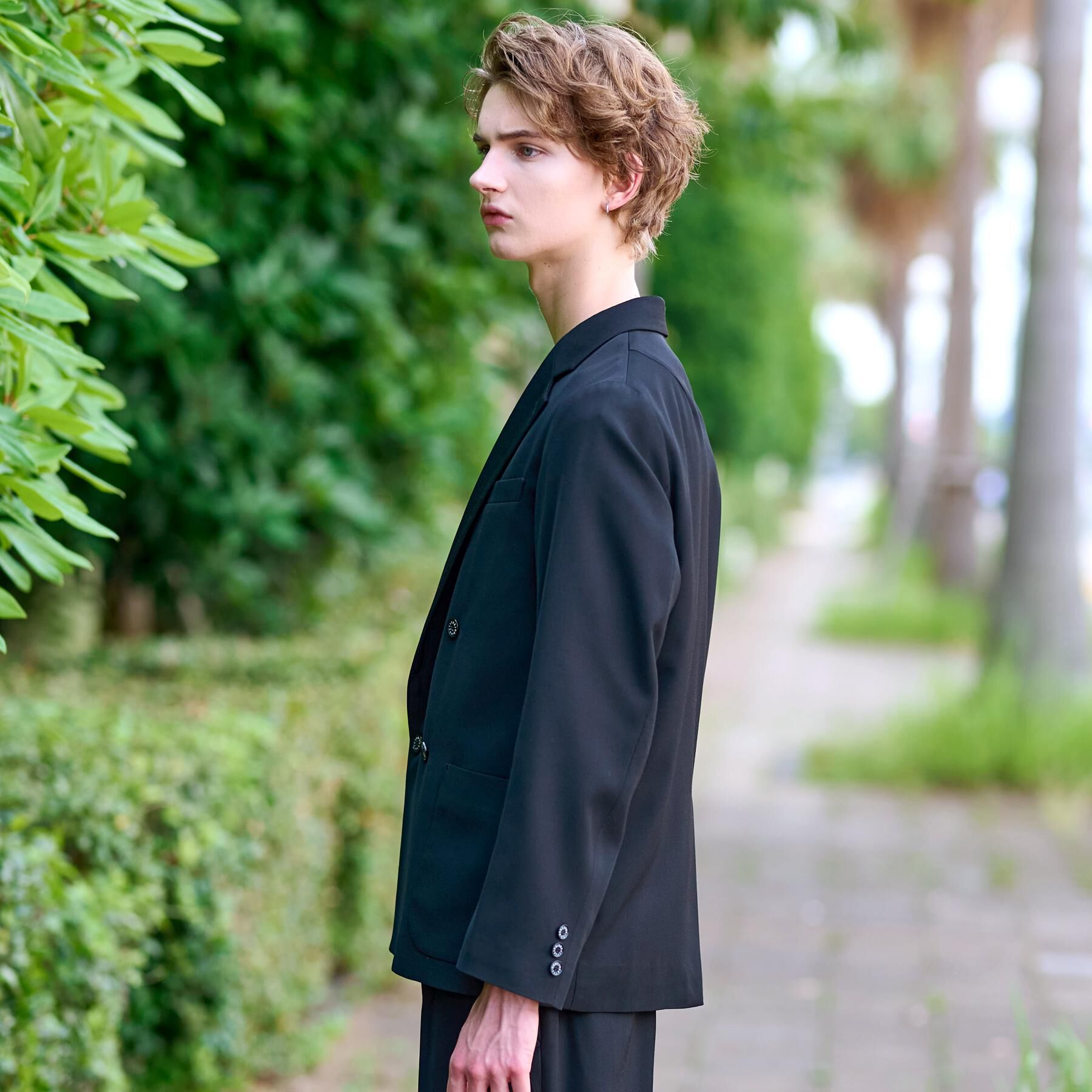 DRESSTERIOR「【セットアップ可】クリアーカルゼ コンフォータブル ダブルジャケット」|テーラードジャケット|