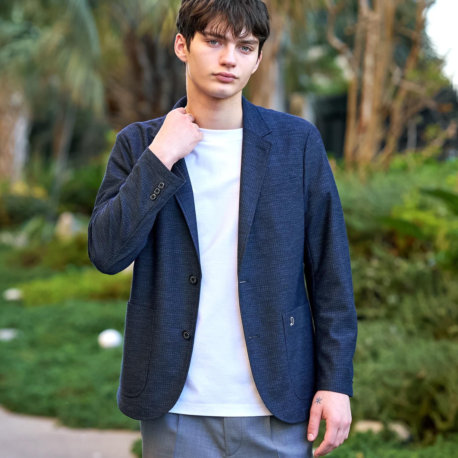 DRESSTERIOR「鹿の子 コンフォータブルジャケット」|テーラードジャケット|