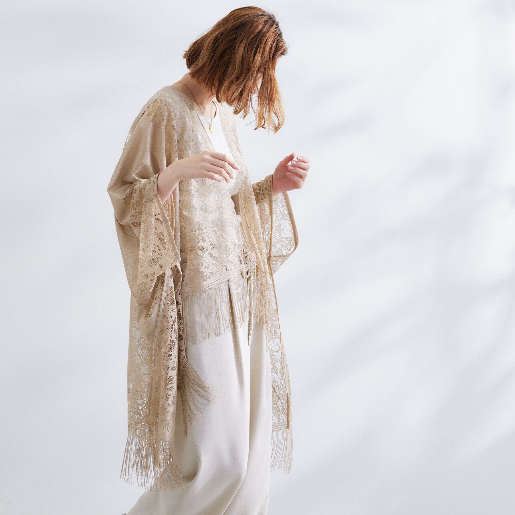 grove「レースタバードポンチョ」|ポンチョ・ケープ|