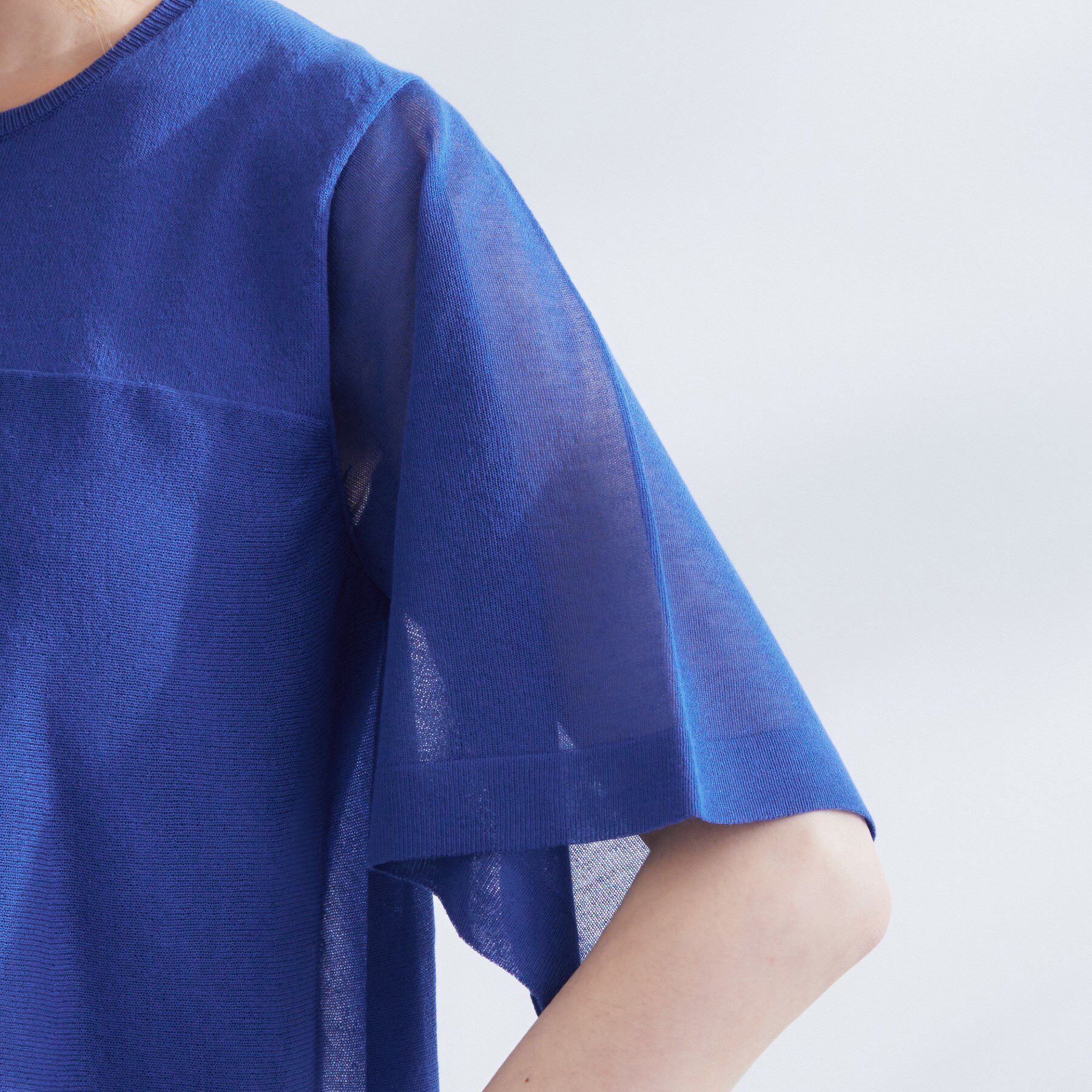 grove「シアーな軽やかさフロントシアーフレアニット」|ニット・セーター|