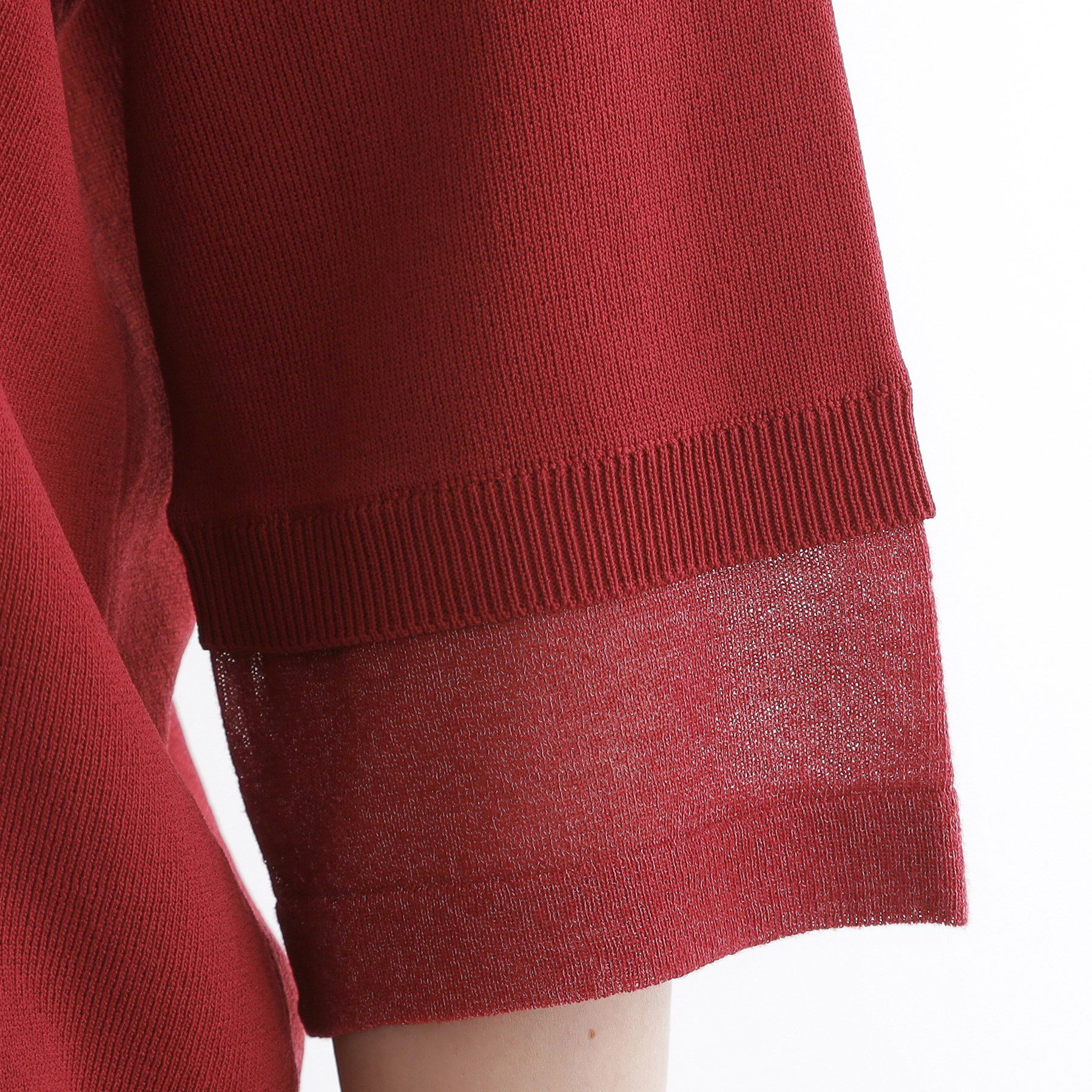 grove「【ひんやり多機能】やわらかドライタッチ 袖口シアードッキングプルオーバー」|ニット・セーター|