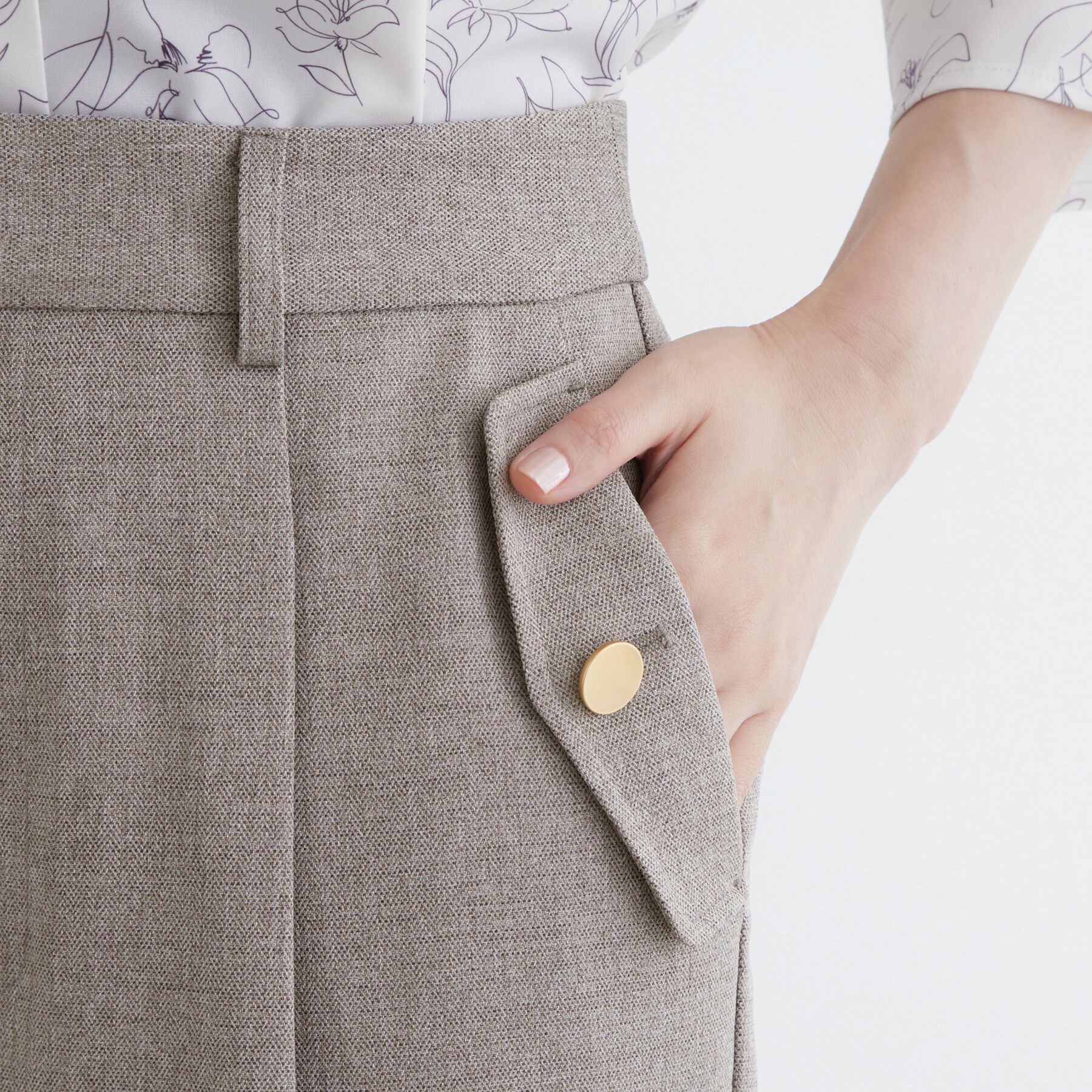 grove「【洗える】着回し優秀！フラップポケットワイドパンツ」|その他|